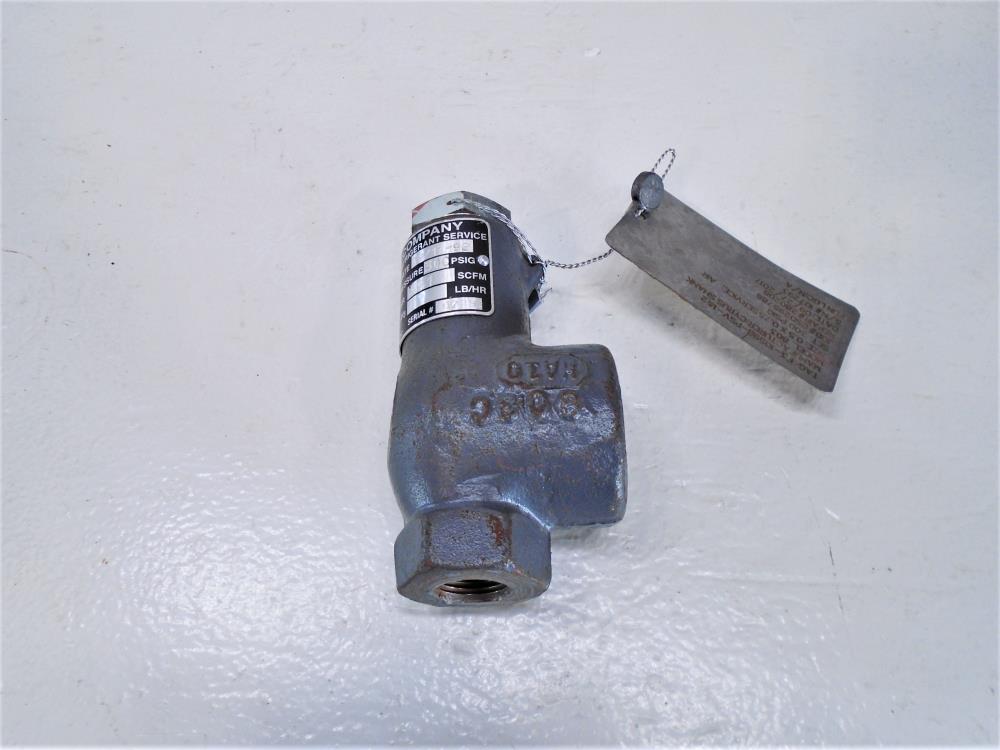 Cyrus Shank 1/2" x 3/4" NPT Refrigerant Safety Relief Valve Type 803, 300 PSIG